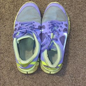 Purple Nike shoes, size 6